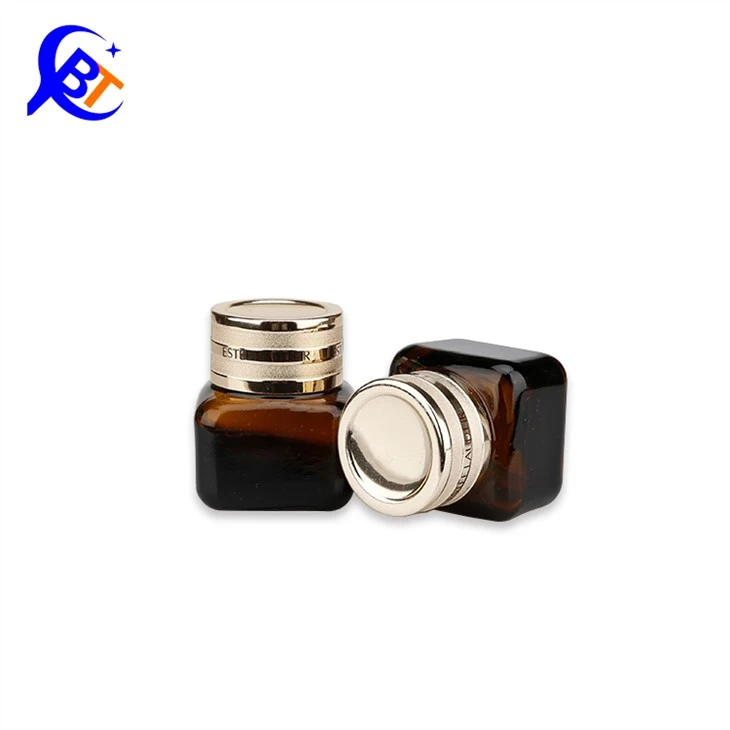 Cosmetic Jars With Gold Lids