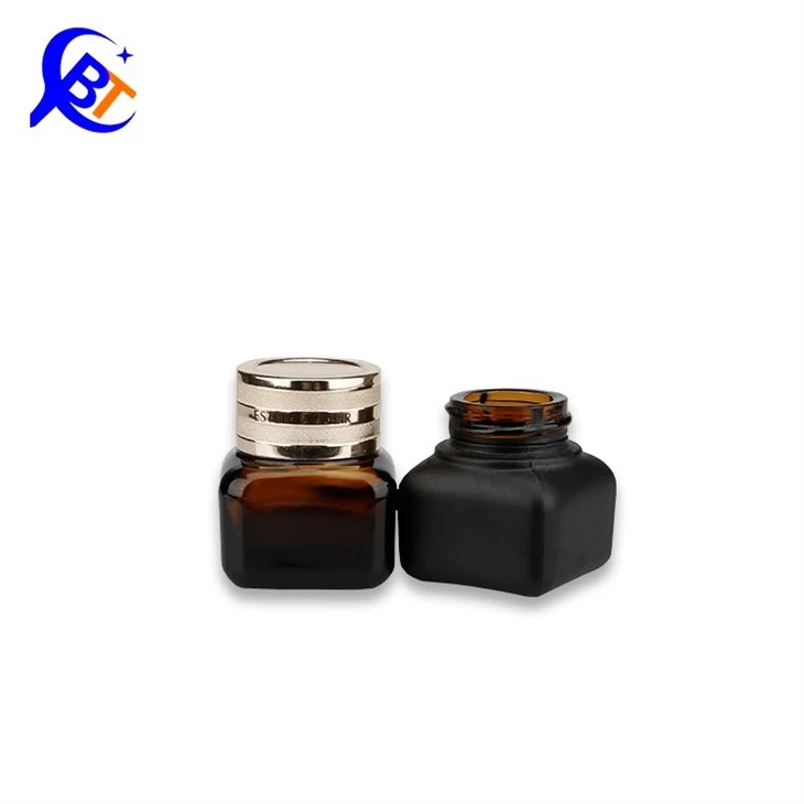 Cosmetic Jars With Gold Lids