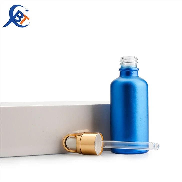 Electroplated Glass Cosmetic Dropper Bottles
