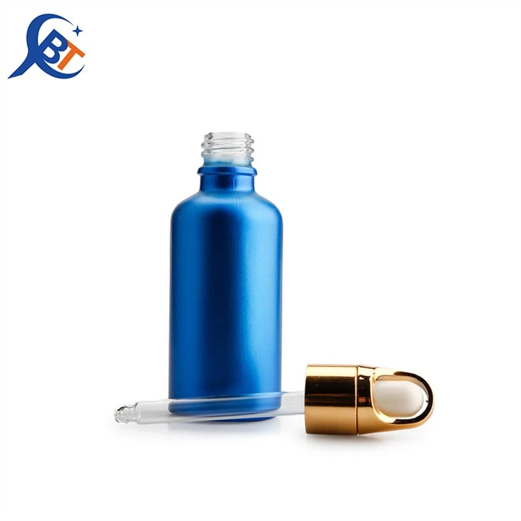 Electroplated Glass Cosmetic Dropper Bottles
