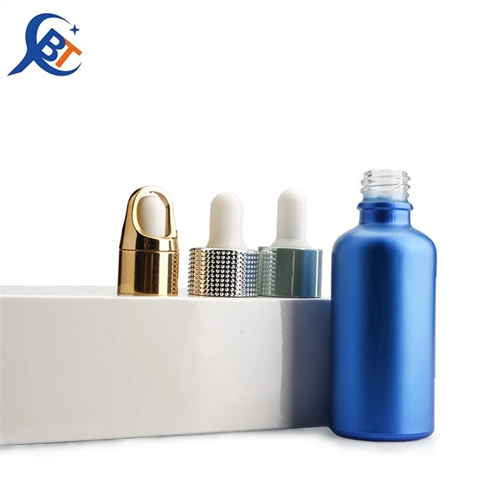 Electroplated Glass Cosmetic Dropper Bottles