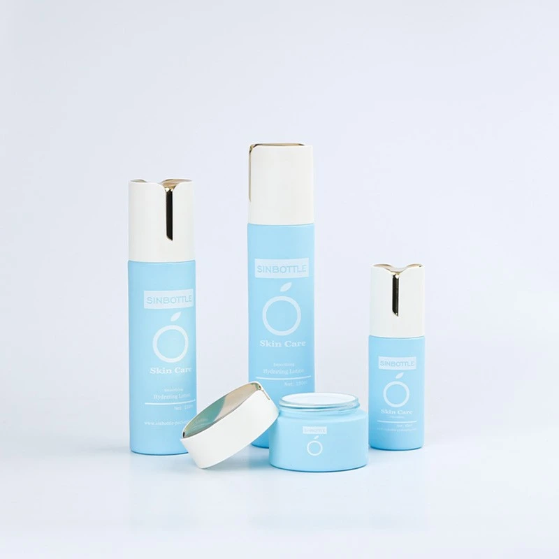 Sinbottle Custom Modilan Cosmetic Glass Set Bottle Large Capacity Lotion Bottle Thick Bottom Cream Jar