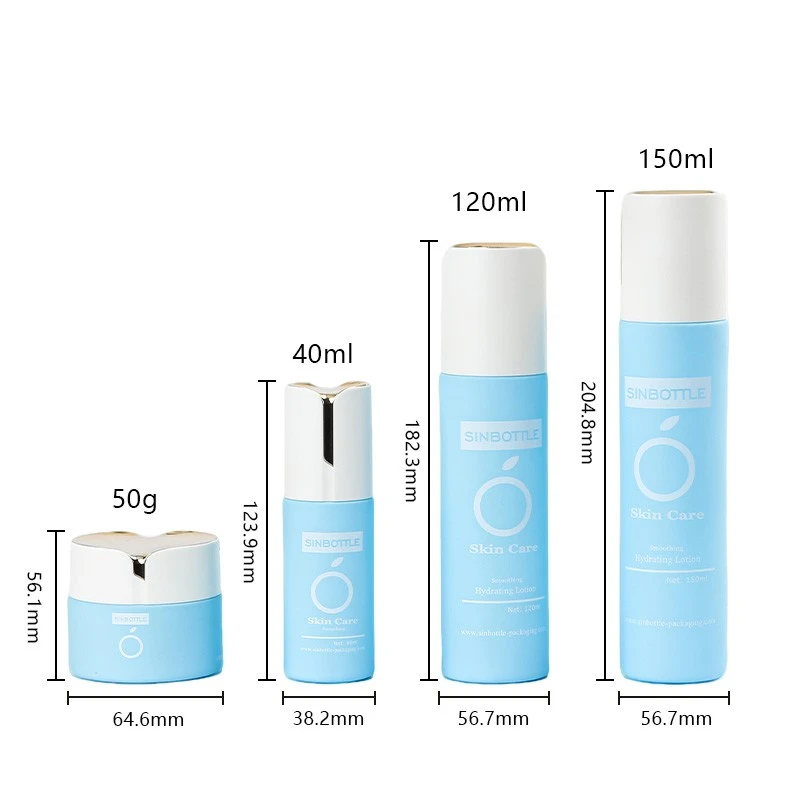 Sinbottle Custom Modilan Cosmetic Glass Set Bottle Large Capacity Lotion Bottle Thick Bottom Cream Jar